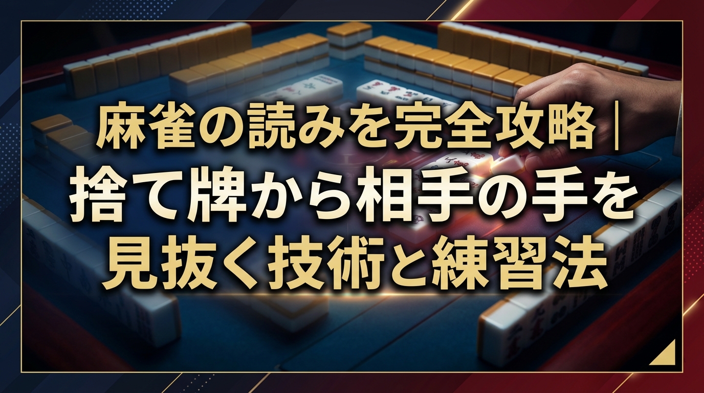 麻雀の読みを完全攻略|捨て牌から相手の手を見抜く技術と練習法