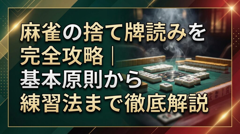 麻雀の捨て牌読みを完全攻略｜基本原則から練習法まで徹底解説