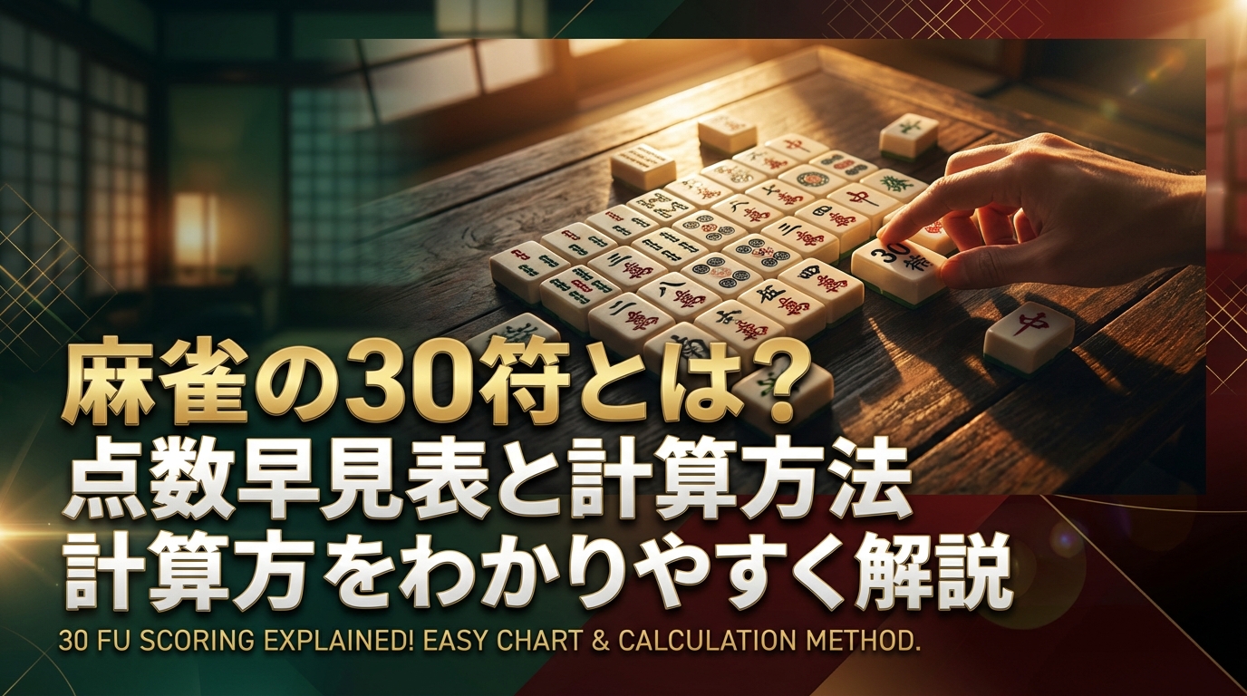 麻雀の30符とは?点数早見表と計算方法をわかりやすく解説