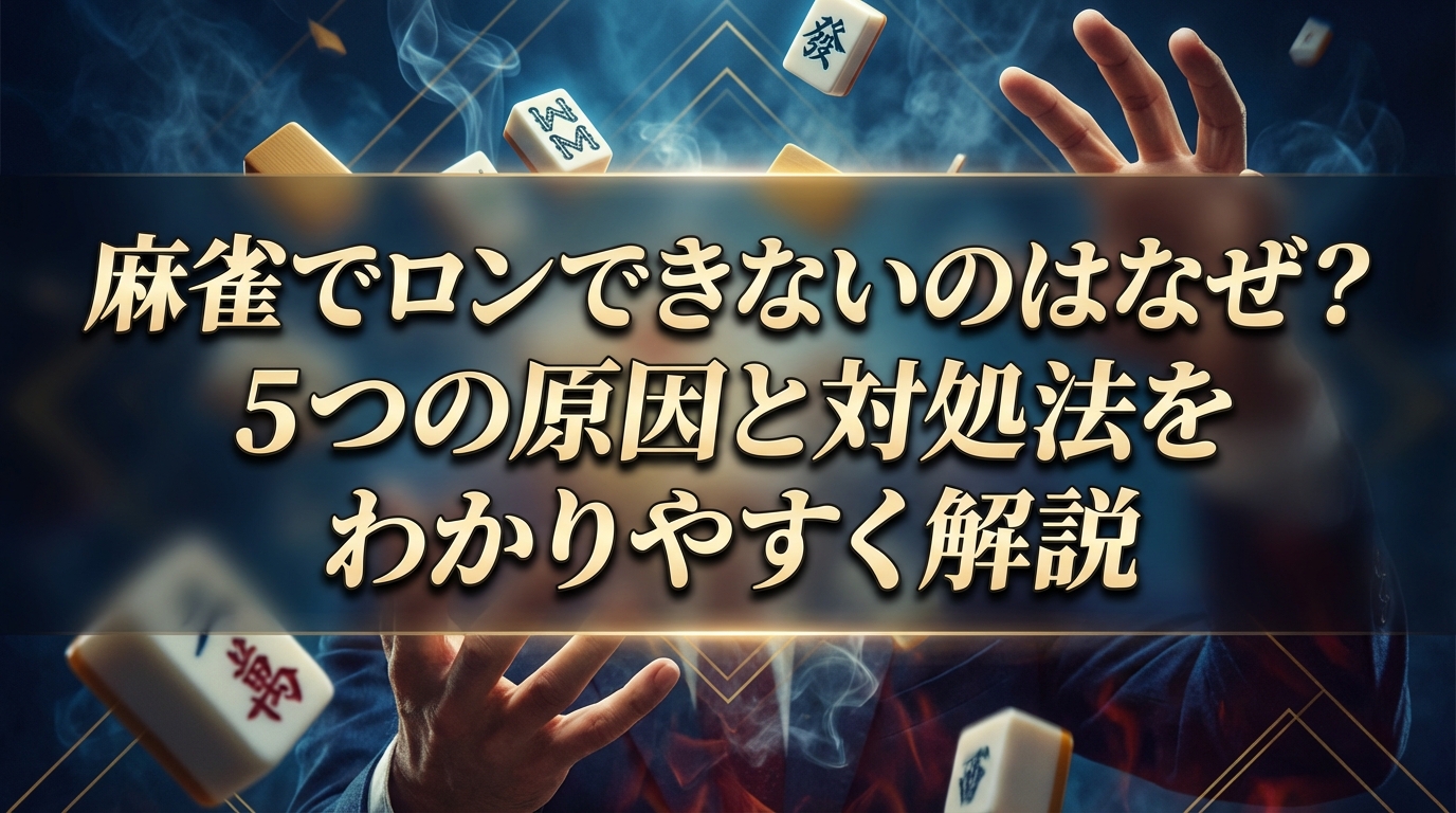 麻雀でロンできないのはなぜ?5つの原因と対処法をわかりやすく解説