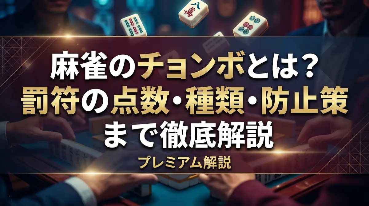 麻雀のチョンボとは?罰符の点数・種類・防止策まで徹底解説
