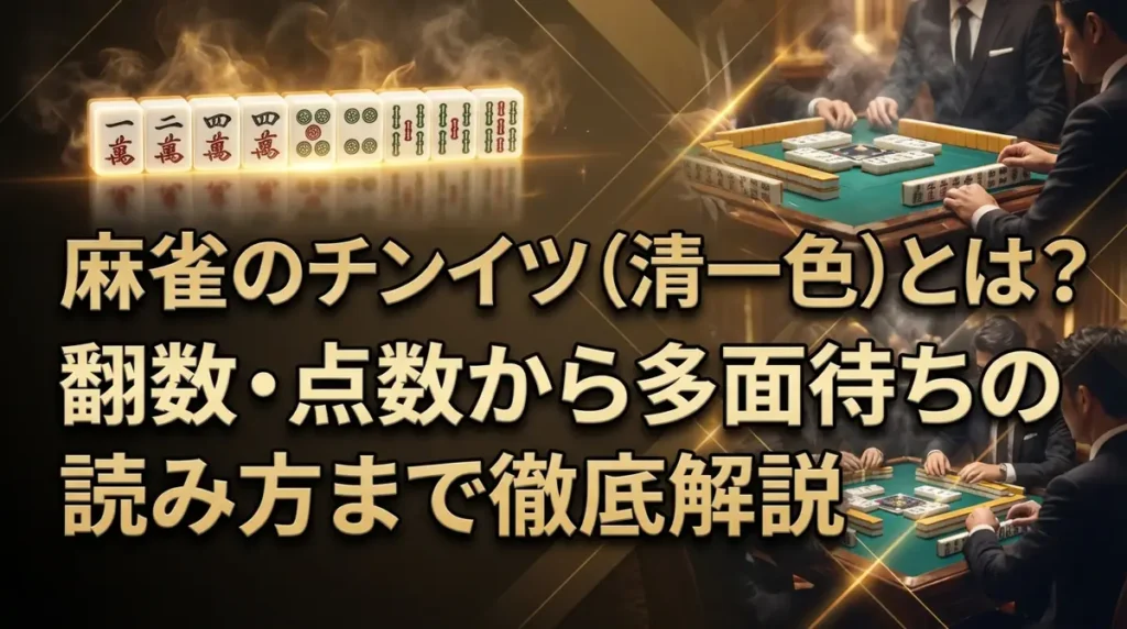 麻雀のチンイツ（清一色）とは？翻数・点数から多面待ちの読み方まで徹底解説