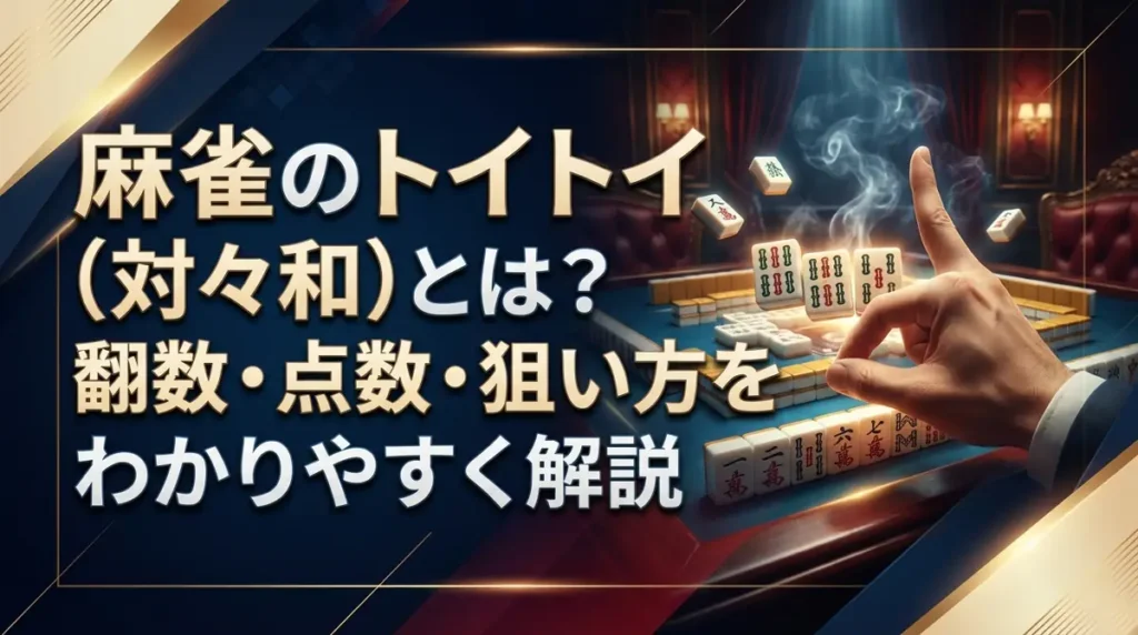 麻雀のトイトイ（対々和）とは？翻数・点数・狙い方をわかりやすく解説