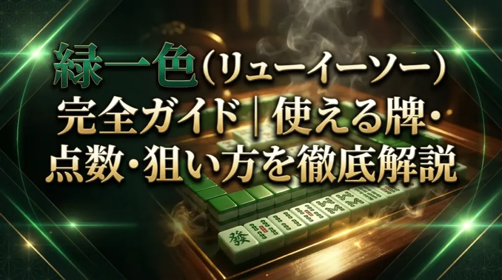 緑一色（リューイーソー）完全ガイド｜使える牌・点数・狙い方を徹底解説