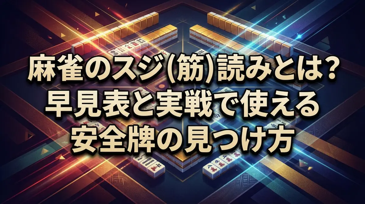 麻雀のスジ(筋)読みとは?早見表と実戦で使える安全牌の見つけ方